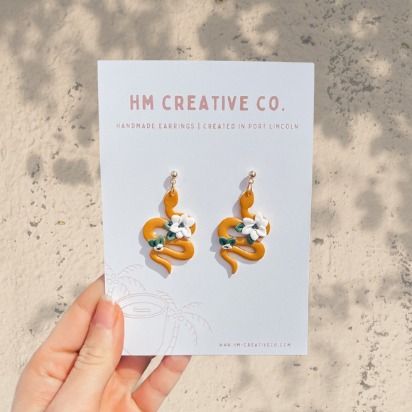 Blooming Serpent  Earrings