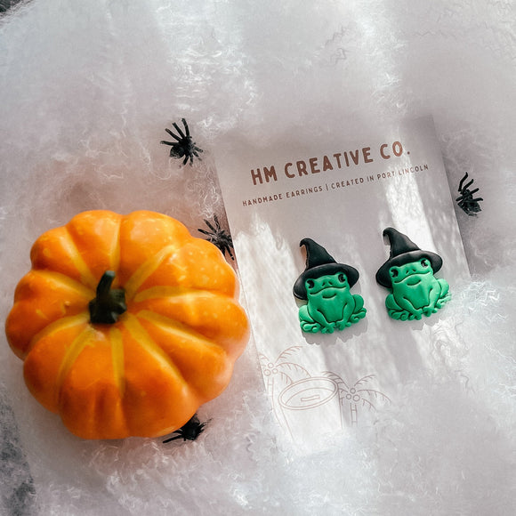 Hocus Pocus Frog Earrings