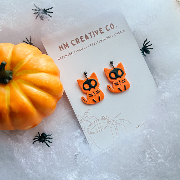 Spooky Pumpkin Pussy Earrings