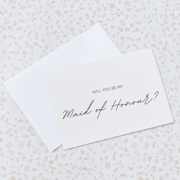 “Will you be my Maid of Honour?” Card